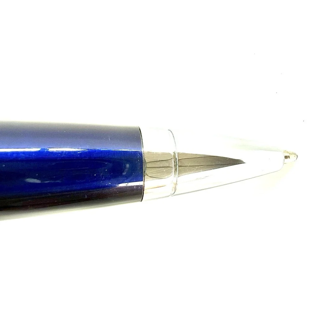 Cross Calais Ballpoint Pen Chrome/Blue Cobalt Engraved Brigham Young University